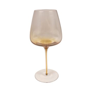 Bicchiere da vino EDELMIRA, arancione-marrone-trasparente, 23cm, Ø10cm