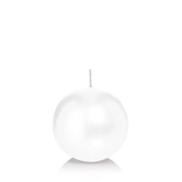 Candela a sfera MAEVA in foglio di cellophane, bianco, Ø8cm, 25h - Made in Germany