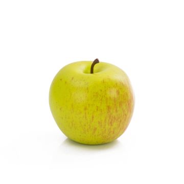 Mela di plastica ADALBERO, verde-rosso, 8cm, Ø7cm