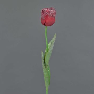 Tulipano artificiale PILVI, ghiacciato, rosso, 65cm, Ø5cm
