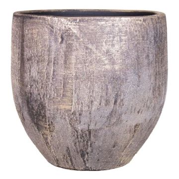 Vaso da fiori in ceramica AETIOS, colore sfumato, oro-marrone, 13cm, Ø14cm
