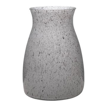 Vaso da fiori in vetro MAISIE, grigio-granito, 20 cm, Ø14 cm