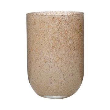 Vaso da tavolo in vetro MARISA, granito-sabbia, 20 cm, Ø14 cm