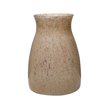 Vaso da fiori in vetro MAISIE, granito-sabbia, 20cm, Ø14cm