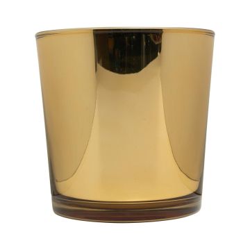 Fioriera in vetro ALENA SHINY, oro lucido, 19cm, Ø19cm