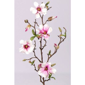 Ramo di magnolia finta MARGA, rosa-fucsia, 80cm, Ø6-8cm