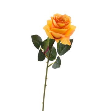 Rosa finta SIMONY, giallo-arancione, 45cm, Ø8cm