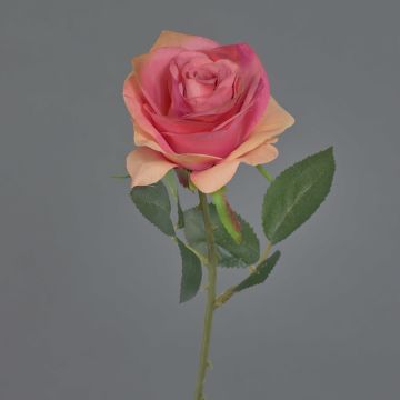Rosa finta SIMONY, rosa salmone, 45cm, Ø8cm