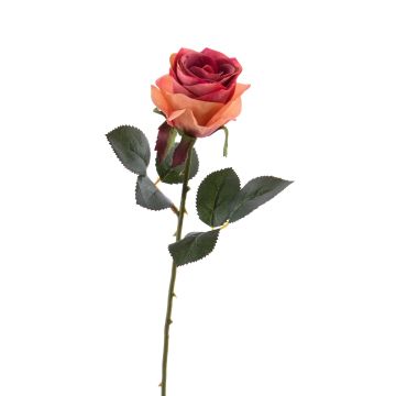 Rosa finta SIMONY, rosa salmone, 45cm, Ø8cm