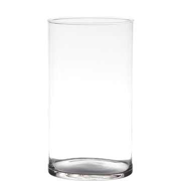 Vaso cilindrico in vetro SANYA EARTH, trasparente, 30 cm, Ø16 cm