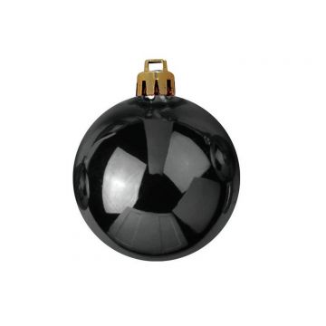 Pallina di Natale TEODORA, 6 pezzi, nero brillante, Ø7cm