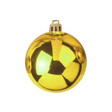 Pallina di Natale TEODORA, 4 pezzi, oro brillante, Ø10cm