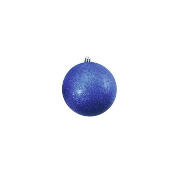 Pallina di Natale ABELIA, 4 pezzi, glitter, blu, Ø10cm