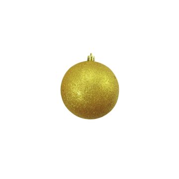 Pallina di Natale ABELIA, 4 pezzi, glitter, oro, Ø10cm