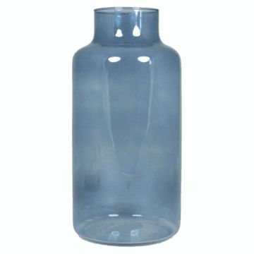 Vaso da fiori SIARA in vetro, blu-trasparente, 30cm, Ø15cm