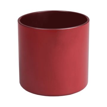 Vetro per candele EVITA, rosso opaco, 11cm, Ø11,5cm