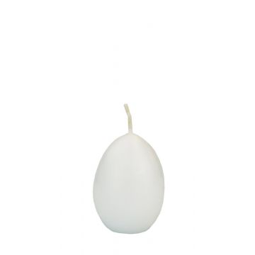 Candela di uovo di Pasqua LEONITA, bianco, 6cm, 4,5cm, 7h - Made in Germany