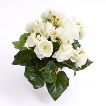Begonia di plastica IVANA su stelo, crema, 20cm, Ø3-5cm