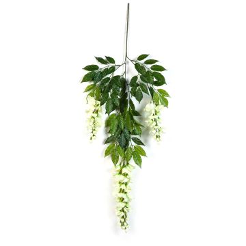 Ramo decorativo di glicine LAUREN, fiorito, crema, 85cm