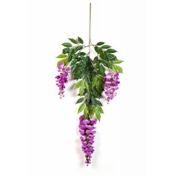 Ramo decorativo di glicine LAUREN, fiorito, viola, 85cm
