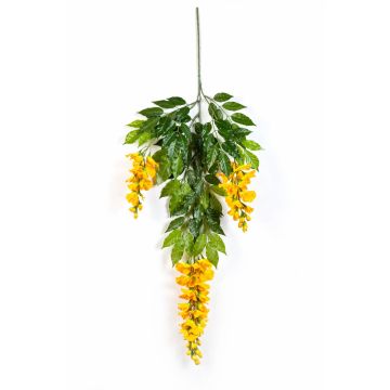 Ramo decorativo di glicine LAUREN, fiorito, giallo, 85cm