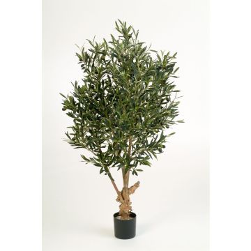 Olivo di plastica ALEXANDROS, tronco naturale, con frutti, 120cm