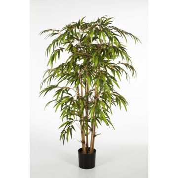 Pianta di bambù di plastica HIROSHI, fusti naturali di bambù, 120cm