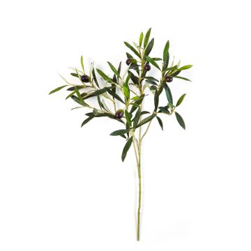 Ramo di olivo di plastica KONSTANTINOS, frutto, difficilmente infiammabile, 50cm