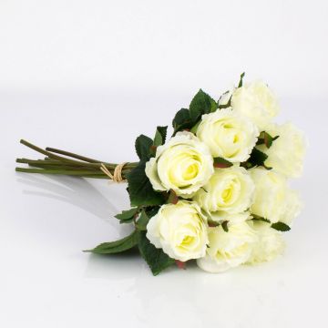 Bouquet di rose artificiali MOLLY, bianco, 35cm, Ø20cm