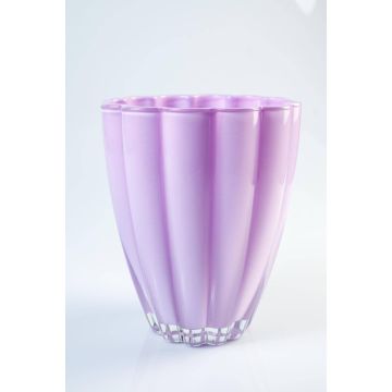 Piccolo vaso da tavolo in vetro BEA, lilla, 17 cm, Ø 14 cm