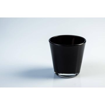 Piccolo bicchiere portacandela ALEX AIR, nero, 7,5 cm, Ø 7,5 cm