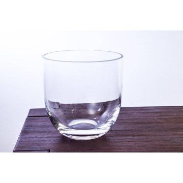 Vaso di vetro rotondo EMMA, trasparente, 19 cm, Ø 19 cm