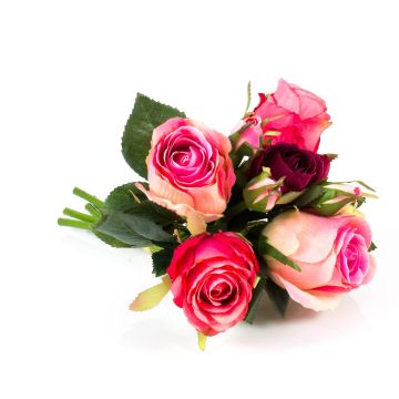Bouquet di rose artificiali MOLLY, rosa-rosa, 30cm, Ø15cm