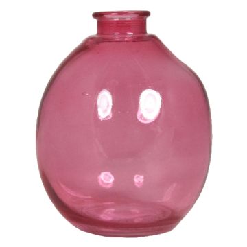 Bottiglia di vetro EDURNE, rosa-trasparente, 12cm, Ø10cm