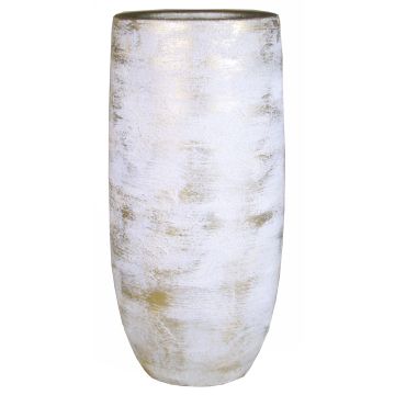 Vaso da fiori in ceramica AETIOS, colore sfumato, bianco-oro, 45cm, Ø20cm