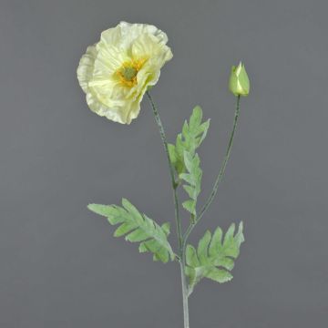 Papavero finto LISSIE, crema, 70cm, Ø 12cm