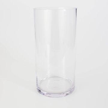 Vaso cilindrico / Vaso da fiori SANSA EARTH in vetro, trasparente, 25cm, Ø15cm