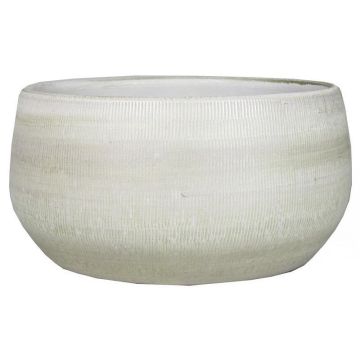 Ciotola in ceramica DELTA con scanalature, grigio chiaro-bianco, 14cm, Ø29cm