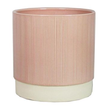 Vaso da piante in ceramica THELON, bianco-rosa, 10 cm, Ø10 cm