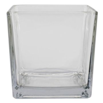 Porta tealight KIM OCEAN in vetro, trasparente, 10x10x10cm
