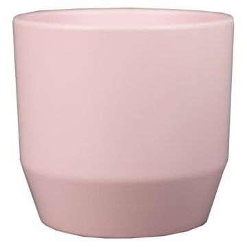 Vaso da piante in ceramica LENAS, rosa chiaro opaco, 16 cm, Ø17,5 cm