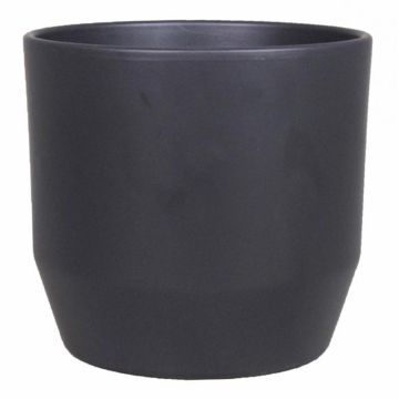 Vaso da piante in ceramica LENAS, antracite opaco, 25,5cm, Ø27cm