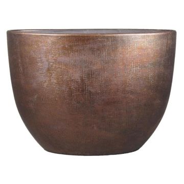 Vaso ovale in ceramica AGAPE con grano, rame, 50x20x36cm