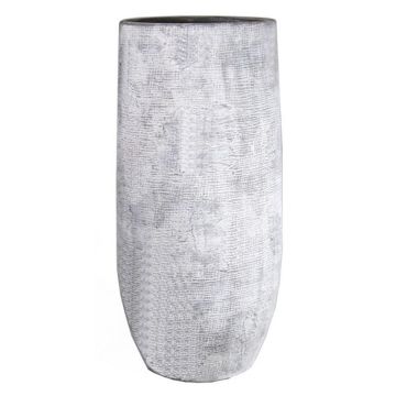 Portafiori in ceramica AGAPE con grano, grigio cemento, 50cm, Ø24,5cm