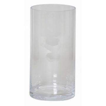 Portafiori cilindrico in vetro SANSA OCEAN, trasparente, 30cm, Ø15cm