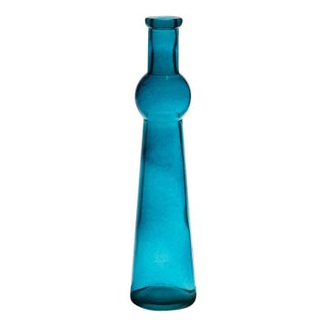 Vaso in vetro REYNALDO, blu-trasparente, 23 cm, Ø5,5 cm