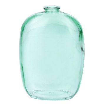 Bottiglia in vetro PAISANTO, turchese-trasparente, 7,5x3,5x11cm