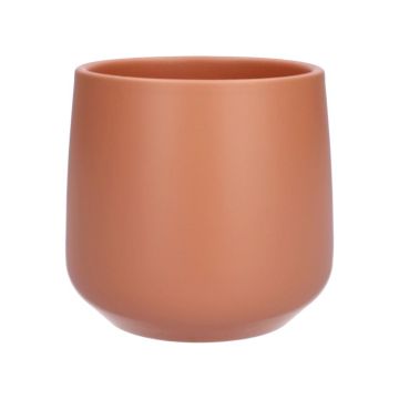 Cachepot ZIOKA in ceramica, terracotta opaca, 15,8cm, Ø18cm