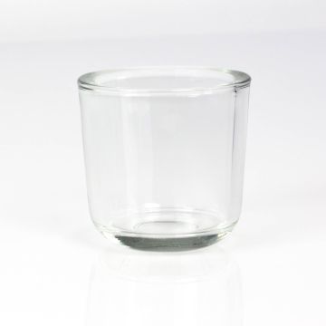 Piccolo portacandele / Bugia in vetro NICK, trasparente, 8cm, Ø8cm