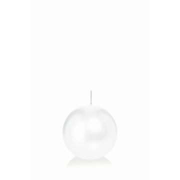 Candela a sfera MAEVA, bianca, Ø6cm, 10h - Made in Germany